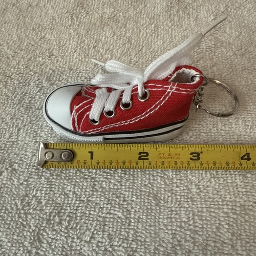 Red sneaker key - key, chain