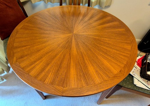 Teak extending dining table - extending,