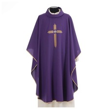 Purple Chasuble and Stole Vestment for Priests