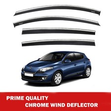 Chrome Window Wind Deflector for Renault Megane III 2011-2015 Rain Guard Visors