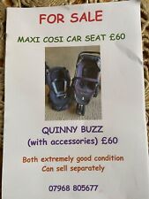 Quinny Buzz Baby buggy with accessories.  Extremely good condition.  