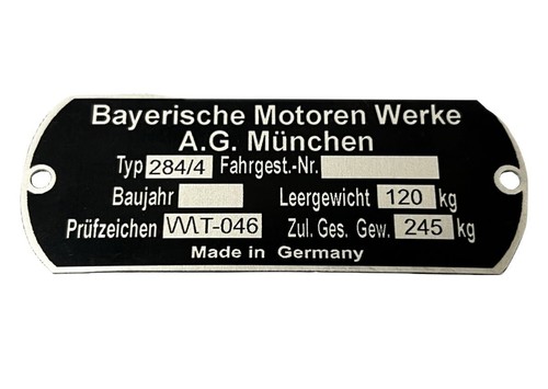 Steib nameplate type 284 - type, 284/4