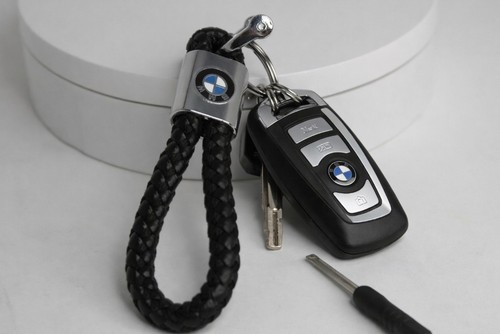 Bmw luxury leather keyring - luxury,