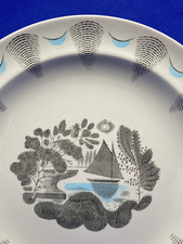 WEDGWOOD ERIC RAVILIOUS TRAVEL PATTERN DINNER PLATE - 1954