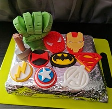  10 Edible Superhero Avengers Marvel unofficial  birthday cake topper 