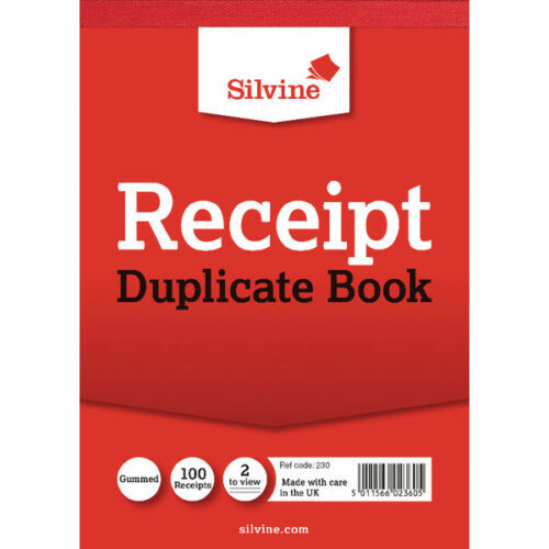 Silvine 230 receipt - 230, duplicate