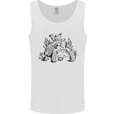 Tortoise Mushrooms Nature Mycology Mens Vest Tank Top