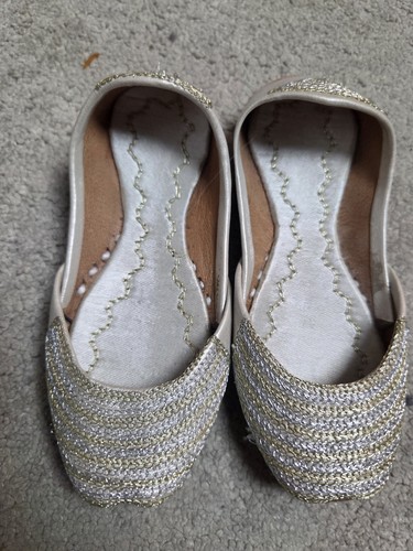 Silver khussa jutti - silver, shoes