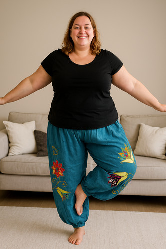 Hippy harem trousers butterfly - hippy,