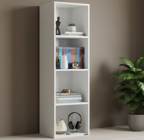 White wooden bookshelf dvd - bookshelf, cd
