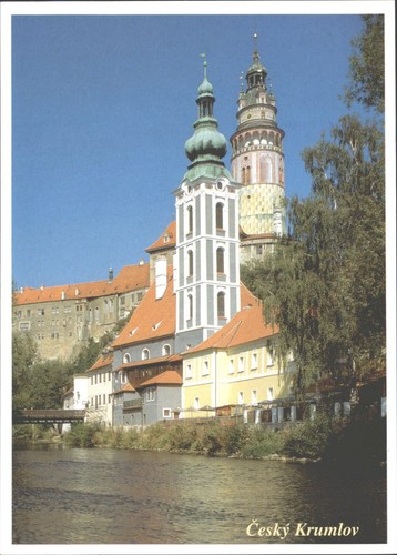 český krumlov postcard - Český,
