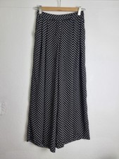 Womens Black Polka Dot Baggy Trousers, Topshop, Size 6