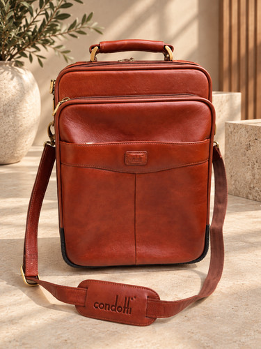 Condotti brown leather wheel - leather,