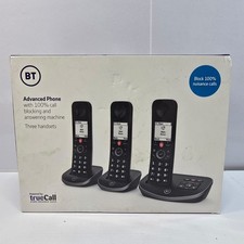 BT Triple Trio Pack Advanced Cordless Home Phone Inc Call Blocking Black
