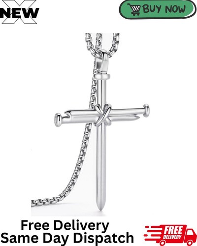 Cross necklace men chain - necklace,