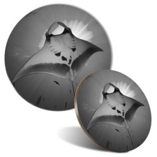 Mouse Mat & Coaster Set - BW -