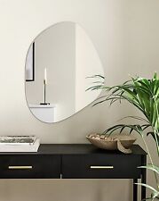 Large Frameless Pebble Glass Wall Mirror Home Decoration , UK