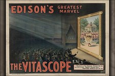 Poster, Many Sizes; Thomas Edison'S Greatest Marvel The Vitascope.  1896