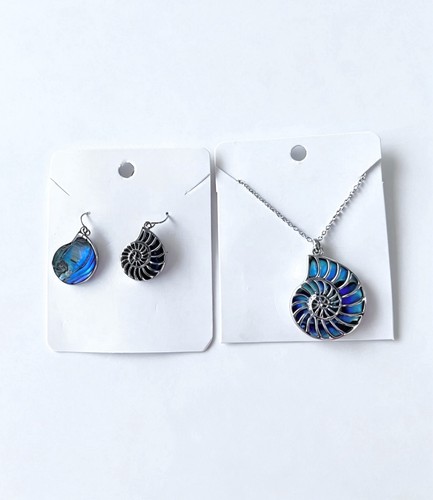 Blue paua shell nautilus - blue,