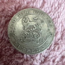 George V Silver Sixpence 1914