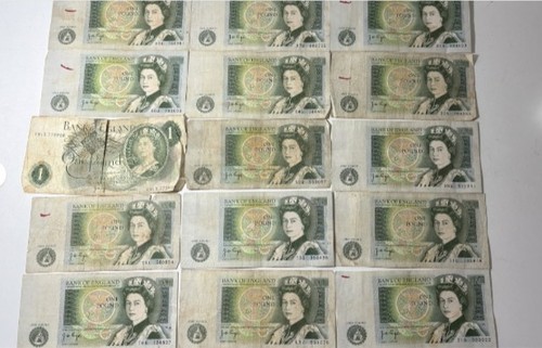 Vintage british banknotes - vintage, £1