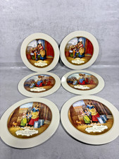 Vintage Cries Of London Set Of  6 Cork Backed Worchester Ware Carlton Table Mats