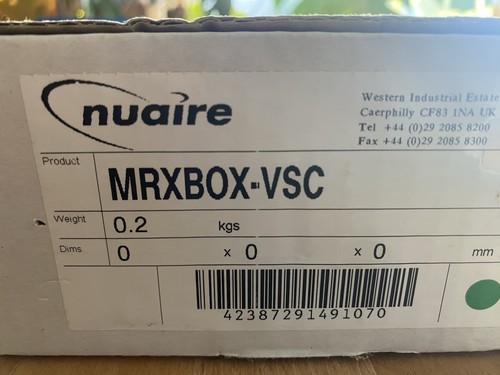 Nuaire mrxbox vsc - nuaire, screen