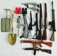 VINTAGE 1970's ACTION MAN ACCESSORIES JOB LOT GUNS DETONATOR SHOVEL BINOCULARS