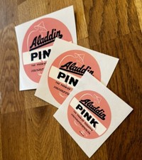 Aladdin Pink Paraffin Sticker Decal Set Tilly Oil Lamp Pourer
