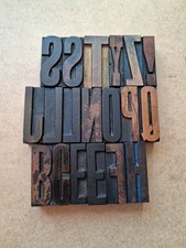 Vintage WOODEN Letterpress PRINTING BLOCKS 6.8cm High. Choose Your Letter.