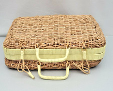 Vintage Wicker Suitcase Picnic