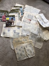 VINTAGE JOB LOT STITCHCRAFT MAGAZINES WITH ASSORTMENT OF TRANSFERS 1950 ONWARDS