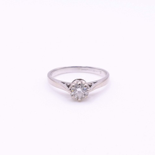 18ct white gold - gold, diamond