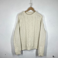 Vintage Aran Knit Jumper Mens
