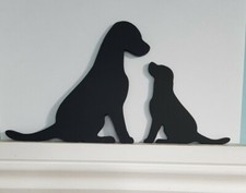 Dog Black Labrador Door Topper Silhouette Various Picture Frame Dog lover Gift