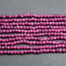 2mm Round FACETED Beads - 14"