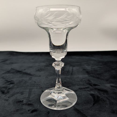 Clear crystal candle - clear, holder