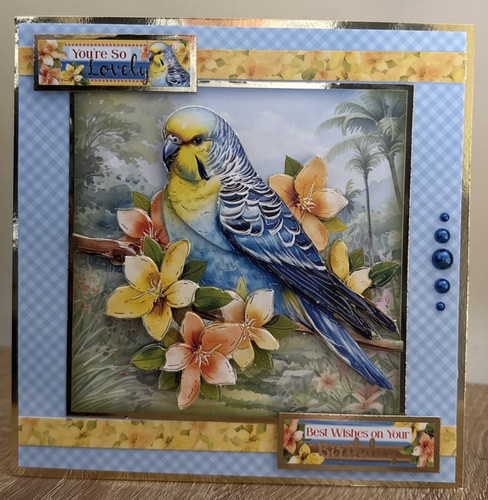 Handmade budgie - handmade, 6"x6"