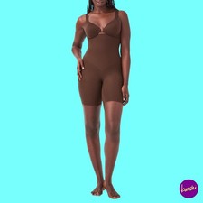 SPANX Women's Higher Power Shaping Shorts, High-Waisted Firm Control, Brown UK L