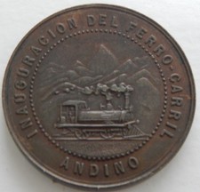 1885 TRANS ANDES RAILWAY MEDAL