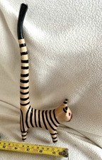 Hand Painted Wooden Cat