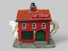 Ornamental Ceramic Teapot/Trinket Box - The Village Teapots  - Fire Station