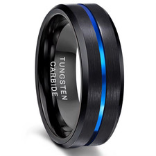 Men's Black Blue Tungsten