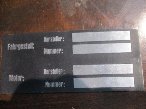 Vintage car plate - type,