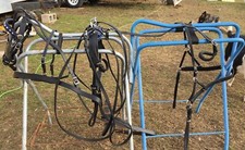 Black leather miniature horse