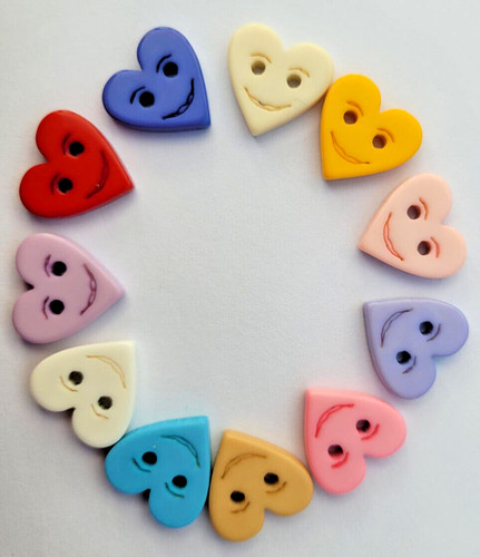 Baby buttons heart face - heart,