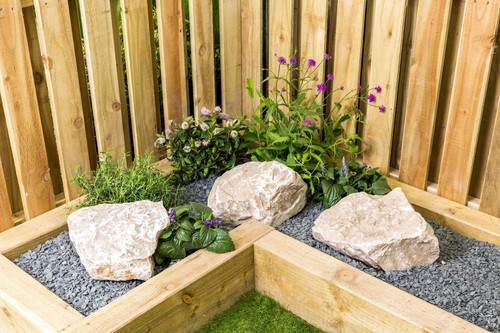 Dove grey limestone rockery - grey,