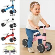 Baby Balance Bike Toddler Ride Perfect Gift 4 Wheels Bicycle Cup Kids No Pedals