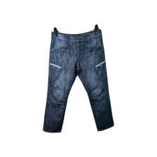 AIRWALK Cargo Jeans Mens Size 34W 32L Blue Scooter Skate Utility Pockets Denim 