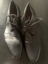 Cedar Wood State Black Leather Shoes UK 9 EU 43